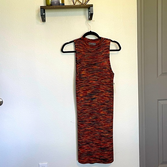 Long multi-color dress with slits up to hips - Picture 2 of 4